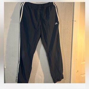 Adidas Navy Track Pants with White Accents